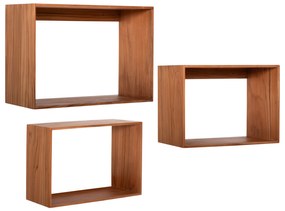 ΡΑΦΙΕΡΑ CHENGIS HM9830 3ΤΜΧ ΞΥΛΟ TEAK ΣΕ ΦΥΣΙΚΟ ΧΡΩΜΑ 60x20x38Υεκ