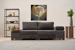 3-Seat Sofa-Bed Perenna Chenille - Anthracite Anthracite