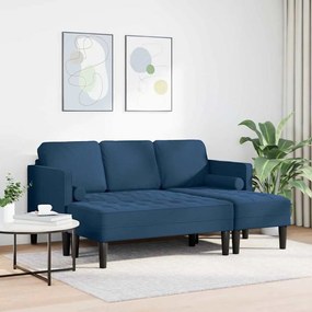 vidaXL Σετ Καναπέ 2 pcs Μπλε 173 x 131 x 67 εκ ύφασμα