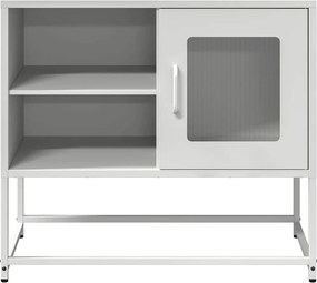 vidaXL Έπιπλο Τηλεόρασης Λευκό 68x39x60,5 εκ. από Χάλυβα