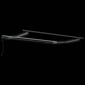 vidaXL Τέντα Πτυσσόμενη Αυτόματη με LED Καφέ 300x250 εκ.