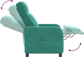 vidaXL Κάθισμα μασάζ Τιρκουάζ Βελούδο