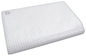 vidaXL Μουσαμάς με Ύφανση Leno Λευκός 8x12 μ. 140 γρ./μ²
