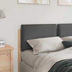 vidaXL Ταπετσαρισμένο κεφαλάρι Φυσικό και Ανοιχτό Γκρι