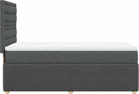 vidaXL Κρεβάτι Boxspring με Στρώμα Σκούρο Γκρι 80x200 εκ. Υφασμάτινο