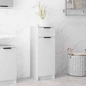 vidaXL Ντουλάπι Μπάνιου Λευκό 32 x 34 x 90 εκ. Επεξεργασμένο Ξύλο