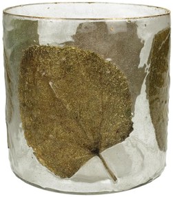 Κηροπήγιο ArteLibre Φύλλα Διάφανο Γυαλί 15x15x15cm-05153790