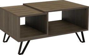 Τραπεζάκι σαλονιού Don Megapap χρώμα καρυδί 90x55x44εκ.