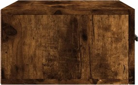 vidaXL Κομοδίνο Επιτοίχιο Καπνιστή Δρυς 35 x 35 x 20 εκ.