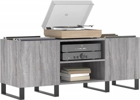 vidaXL Δισκοθήκη Γκρι Sonoma 121 x 38 x 48 εκ. από Επεξεργασμένο Ξύλο