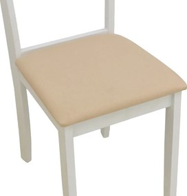 Καρέκλα Dallan pakoworld rubberwood λευκό 40x47.5x89εκ
