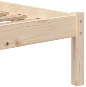 vidaXL Πλαίσιο Κρεβατιού 75 x 190 εκ. από Μασίφ Ξύλο Small Single