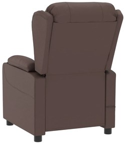 vidaXL Πολυθρόνα Ηλεκτρική Ανακλινόμενη Καφέ Συνθ. Δέρμα