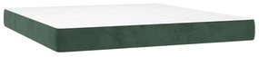 Κρεβάτι Boxspring με Στρώμα Σκούρο Πράσινο 160x200εκ. Βελούδινο 3127742