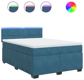 ΚΡΕΒΑΤΙ BOXSPRING ΜΕ ΣΤΡΩΜΑ ΜΠΛΕ 160X200 ΕΚ. ΒΕΛΟΥΔΙΝΟ 3288658