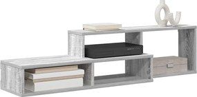 vidaXL ΡάφιΤηλεόρασηςΤοίχου 120x25x28,5εκ Επεξεργασμένο ξύλο