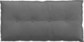 vidaXL Μαξιλάρι Πλάτης Σκούρο Γκρι 100 x 50 cm Ύφασμα Μικροΐνας