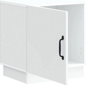 vidaXL Κομοδίνο Λευκό 43 x 34,5 x 47 εκ. Επεξεργασμένο Ξύλο