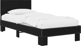 vidaXL Κρεβάτι με Κεφαλάρι Μαύρη Δρυς 80 x 200 cm Επεξεργασμένο Ξύλο