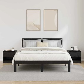 vidaXL Ντουλάπι κρεβατιού 2 τμχ. Μαύρη Οξυά 40 x 39 x 40 εκ.