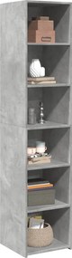 vidaXL Ντουλάπι Γκρι Σκυροδέματος 40x41x185 εκ. Επεξεργασμένο Ξύλο