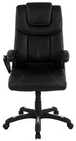 ΚΑΡΕΚΛΑ ΓΡΑΦΕΙΟΥ THORIN HM1050.01 ΜΕ MASSAGE ΜΑΥΡΗ HOMEMARKT 62x70x127Y εκ.