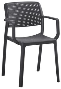 ARMCHAIR OUTDOOR COMFEE  POLYPROPYLENE IN BLACK 54x57x83Hcm.