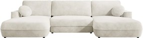 Γωνιακός Καναπές Fuego U-Λευκό