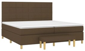 ΚΡΕΒΑΤΙ BOXSPRING ΜΕ ΣΤΡΩΜΑ ΣΚΟΥΡΟ ΚΑΦΕ 200X200 ΕΚ. ΥΦΑΣΜΑΤΙΝΟ 3137184