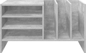 vidaXL Ντουλάπι δίσκων βινυλίου Σκυρόδεμα Γκρι 78,5 x 35 x 45 εκ