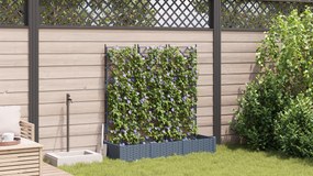 vidaXL Γλάστρα κήπου με πλέγμα 3 pcs Ανοιχτό Γκρι 120x40x125.5 εκ.