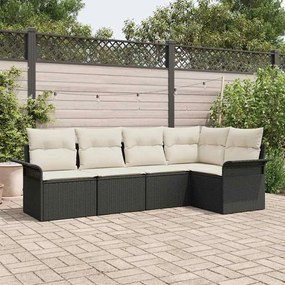 vidaXL Σετ Καναπέ Κήπου 5 pcs 242.5 x 132.5 x 85 εκ. Πολυ ράταν