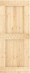 vidaXL Συρόμενη Πόρτα Φυσικό και Λευκό 85 x 210 cm