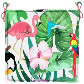 vidaXL Μαξιλάρια Καρέκλας 4 τεμ. Πολύχρωμα 40x40x4 εκ. Υφασμάτινα