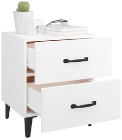 vidaXL Κομοδίνα 2 τεμ. Λευκά 40 x 35 x 47,5 εκ.