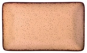 Πιατέλα Ορθογώνια Πορσελάνινη Terra Salmon 21x10.5cm - Estia