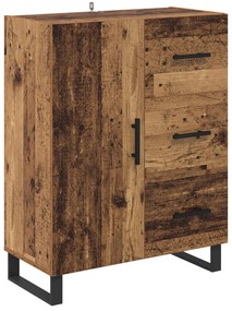 vidaXL Highboard Παλιό ξύλο 69,5 x 34 x 180 εκ. Επεξεργασμένο ξύλο