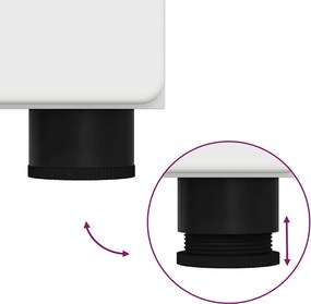 vidaXL Σετ Επίπλων Μπάνιου με συρτάρι TULUM Λευκό Επεξεργασμένο ξύλο