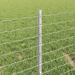 vidaXL Περίφραξη Euro με Στήλη 10 x 0,4 m Γαλβανισμένος Χάλυβας Ασημί