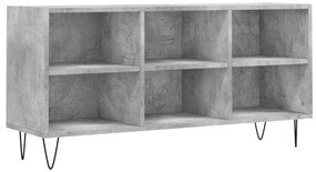 vidaXL Έπιπλο Τηλεόρασης Γκρι Σκυροδ. 103,5 x 30 x 50 εκ. Επεξ. Ξύλο
