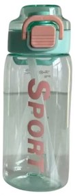 Φορητό παγούρι πλαστικό με καλαμάκι - 580ml - YS-1011 Πράσινο