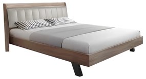 Κρεβάτι Frankly pakoworld διπλό oak-μπεζ pu 150x200εκ Model: 072-000092