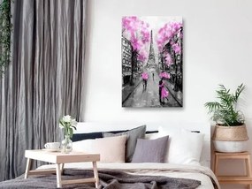 Πίνακας - Paris Rendez-Vous (1 Part) Vertical Pink - 40x60