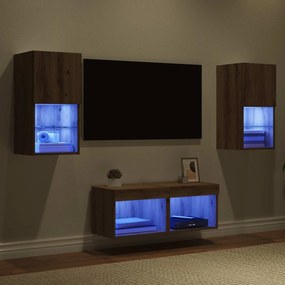 vidaXL Βάσεις τηλεόρασης 4 pcs Artisan Oak Επεξεργασμένο ξύλο