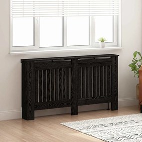vidaXL Καπάκι Καλοριφέρ Μαύρη Δρυς 152 x 19 x 81,5 cm