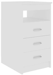 Συρταριέρα Λευκή 40 x 50 x 76 εκ. από Επεξεργασμένο Ξύλο - Λευκό