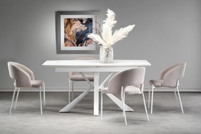 VIVALDI extension table white marble, leg white DIOMMI V-CH-VIVALDI-ST