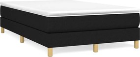 vidaXL Κρεβάτι Boxspring με Στρώμα Μαύρο 120x200 εκ. Υφασμάτινο