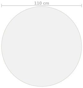 vidaXL Προστατευτικό Τραπεζιού Διαφανές Ø 110 εκ. / 1,6 χιλ. από PVC