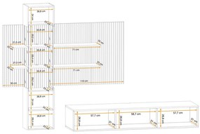 Swap XIX Σύνθεση Καφέ δρυς 280x180x40